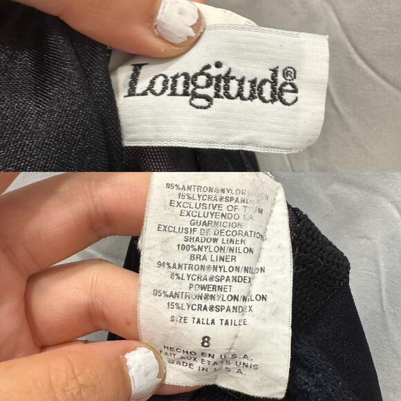 Vintage Polka Dot Wrap Swimsuit Longitude One Piece Pinup Size 8 - Picture 8 of 8